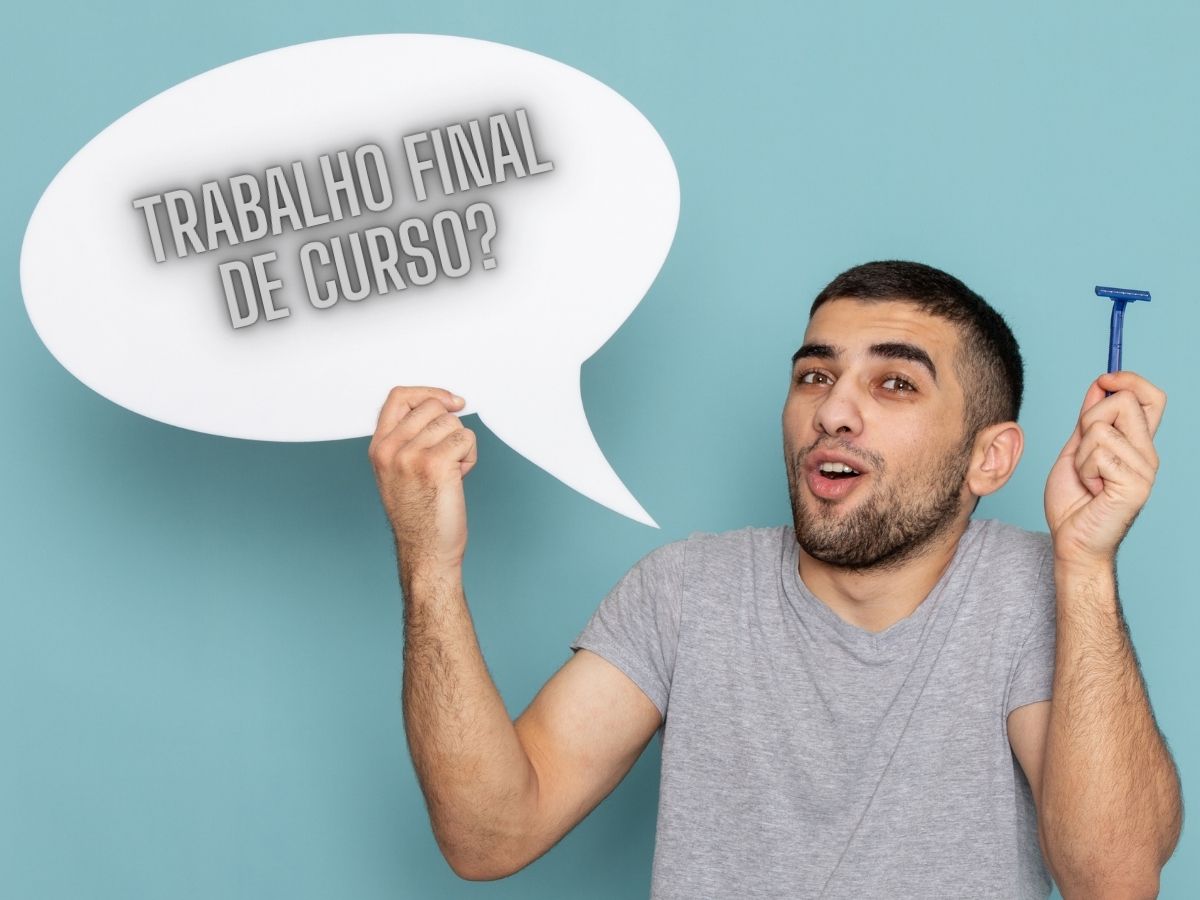 Homem refletindo sobre o que é um Trabalho Final de Curso e como conquistá-lo